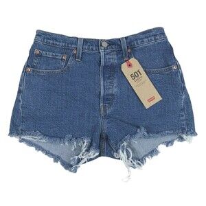 Levi's 501 jean shorts size 31 Denim Cutoff button Fly High Rise Jive Stone